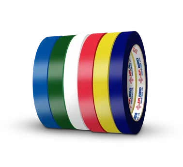 AIPL ABRO tape rolls in blue, green, white, red and yellow